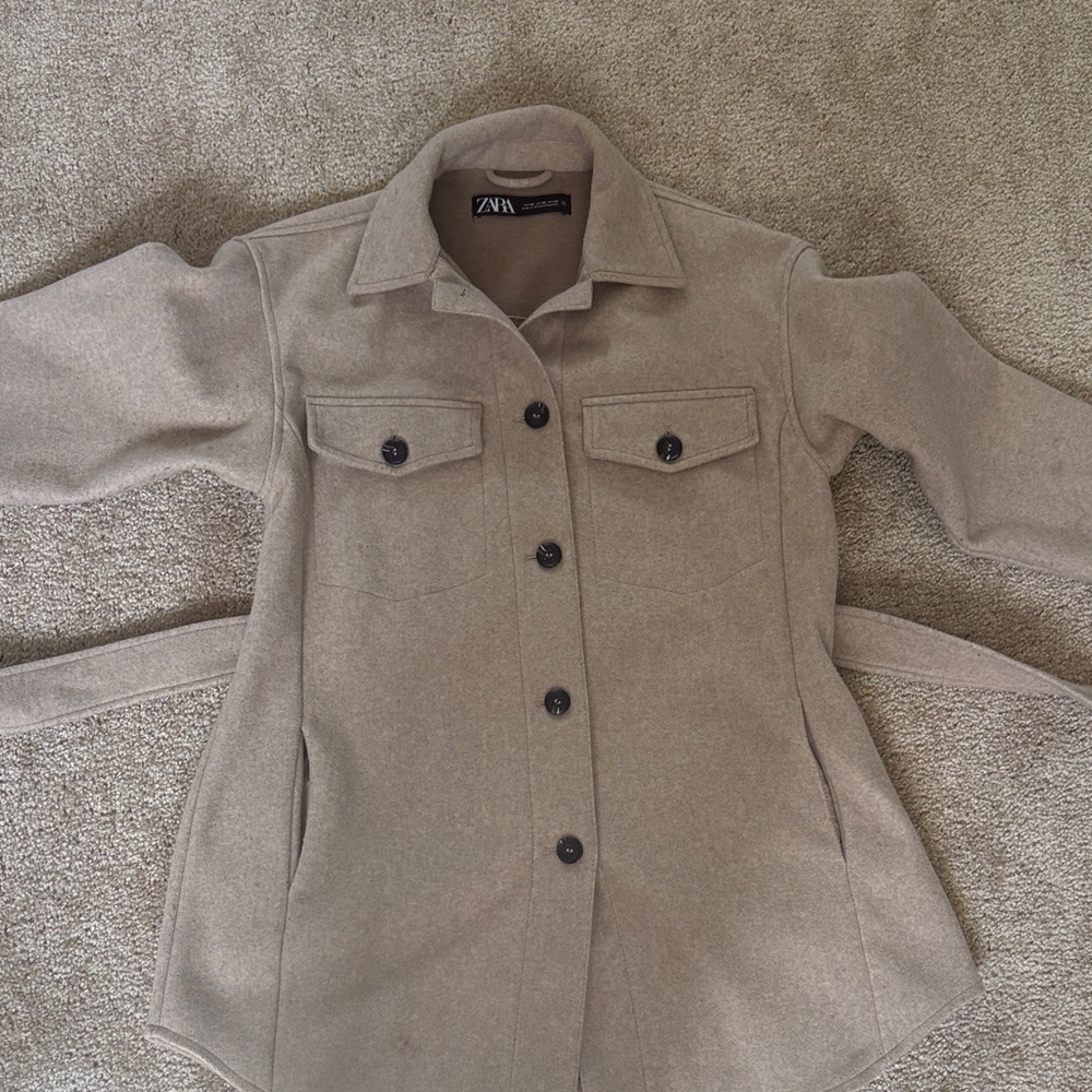 Zara Women's Beige Utility Jacket